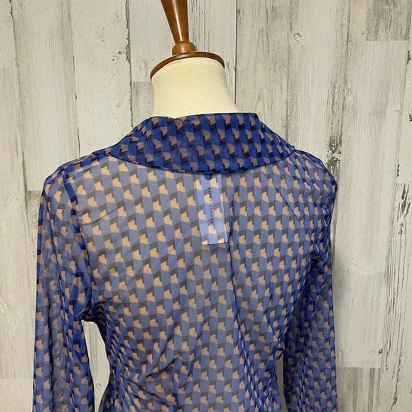 Anthropologie Maeve Sheer Ruched Buttondown Blouse - Picture 10 of 10